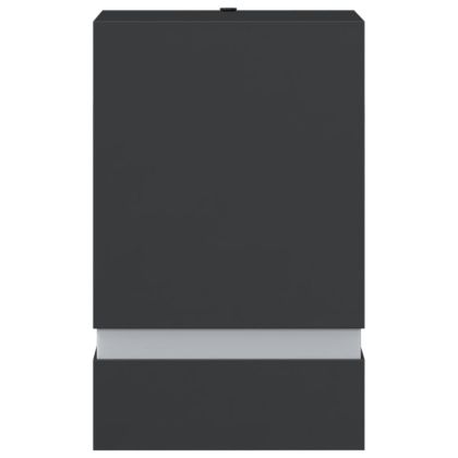 Външни стенни осветителни тела 2 бр черни неръждаема стомана