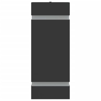 Външно стенно осветително тяло, черно, неръждаема стомана