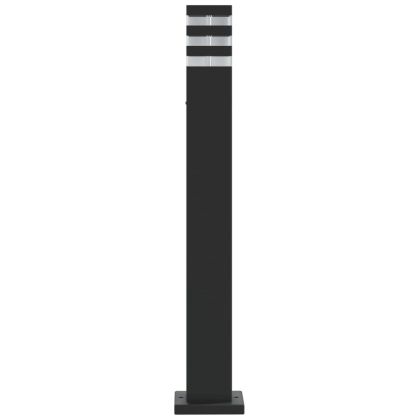 Външна подова лампа, черна, 80 см, алуминий