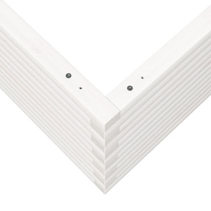 Градински сандък, бял, 80x80x45,5 см, масивна борова дървесина