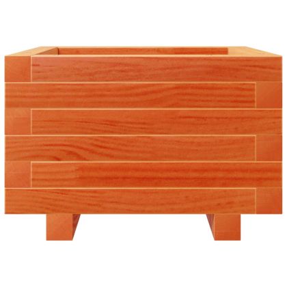 Градинска кашпа, восъчнокафява, 40x40x26,5см борово дърво масив