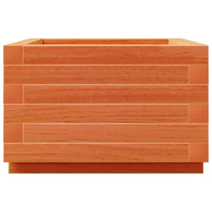 Градинска кашпа, восъчнокафява, 40x40x26,5см борово дърво масив