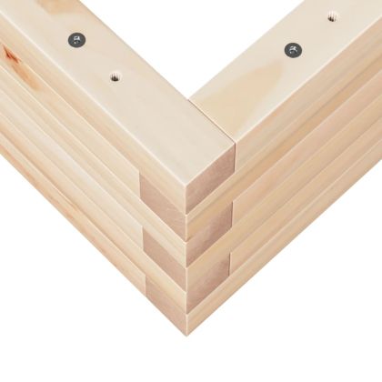 Градинска кашпа, 110x60x23 см, масивна борова дървесина