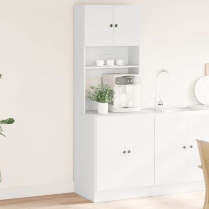 Кухненски шкаф, бял, 60x50x180 см, инженерно дърво