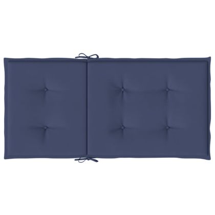 Възглавници за столове с ниска облегалка 2 бр нейви син плат