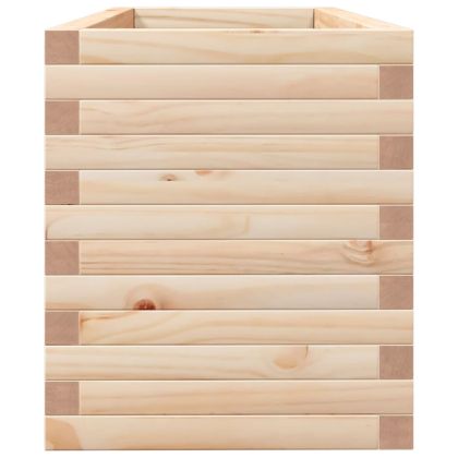 Градинска кашпа, 110x40x45,5 см, масивна борова дървесина