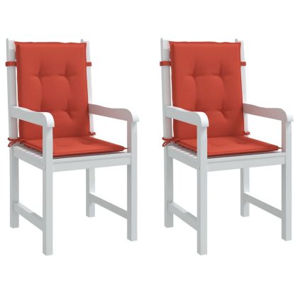 Възглавници за столове 2 бр меланж червени 100x50x4 см плат