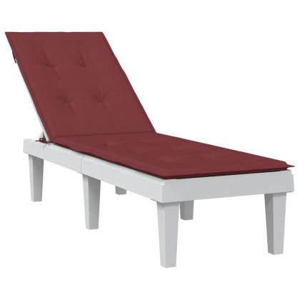 Възглавница за стол шезлонг меланж червени (75+105)x50x3см плат