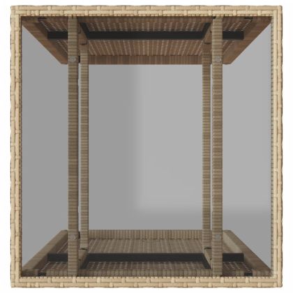 Бистро комплект с възглавници 3 части бежов полиратан