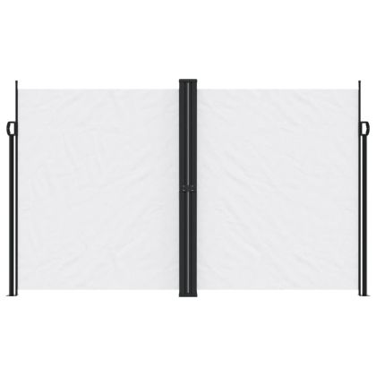 Прибираща се странична тента, бяла, 200x1200 см