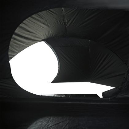 Куполна къмпинг палатка 4 души бял затъмняващ плат водоустойчив