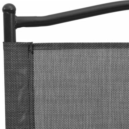 Сгъваеми градински столове 2 бр меланж сив стомана и текстилен