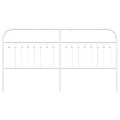 Метална табла за глава, бяла, 180 см