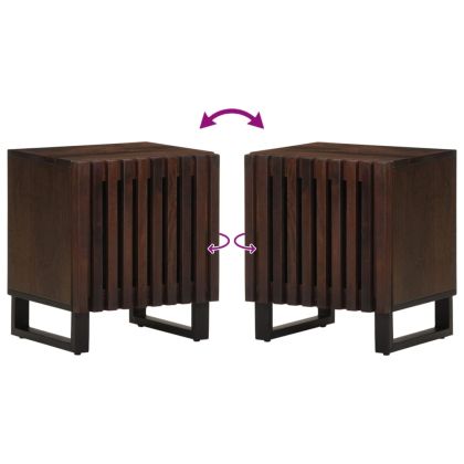 Нощни шкафчета, 2 бр, 40x34x46 см, манго масив