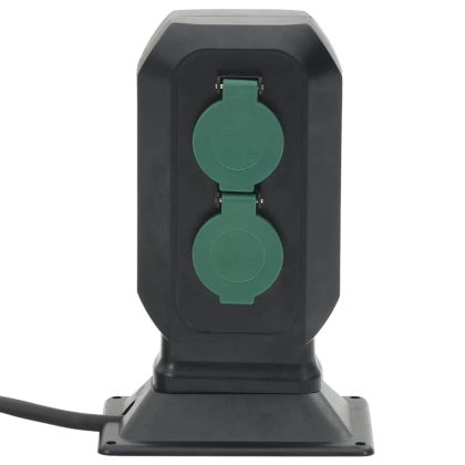 Външен разклонител с шип 2-посочен черен и зелен 15,5x11x24 см