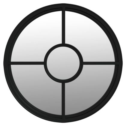 Огледало черно 60x4 см желязо кръгло за употреба на закрито