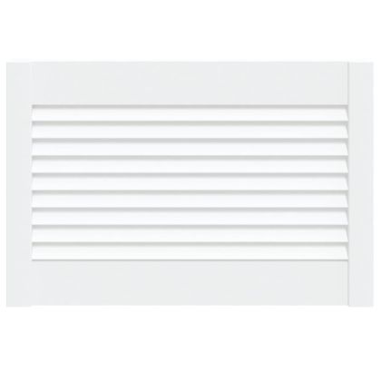 Врата за шкаф с решетен дизайн, бяла, 39,5x59,4 см, бор масив
