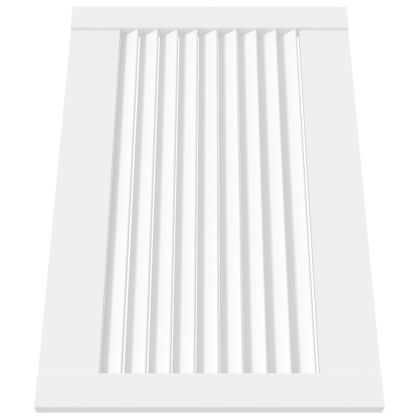 Врата за шкаф с решетен дизайн, бяла, 39,5x59,4 см, бор масив