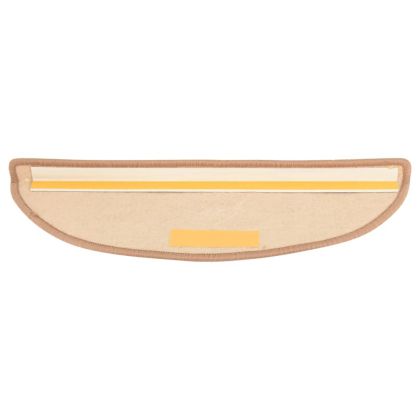 Изтривалки за стълби, 15 бр., 56x17x3 см, светлокафяви, полукръгли