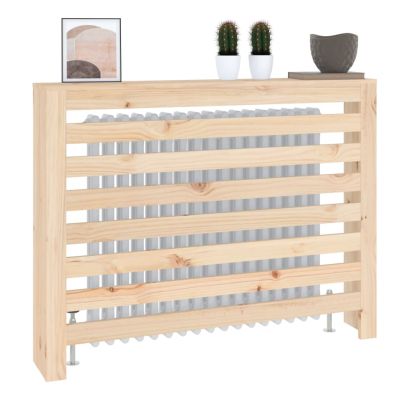 Параван за радиатор 108,5x19x84 см борово дърво масив