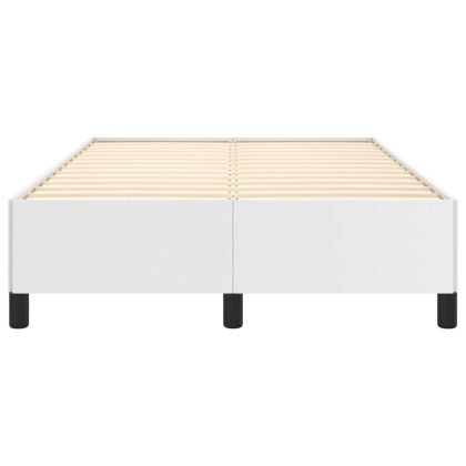 Рамка за легло бяла 120x200 см, изкуствена кожа