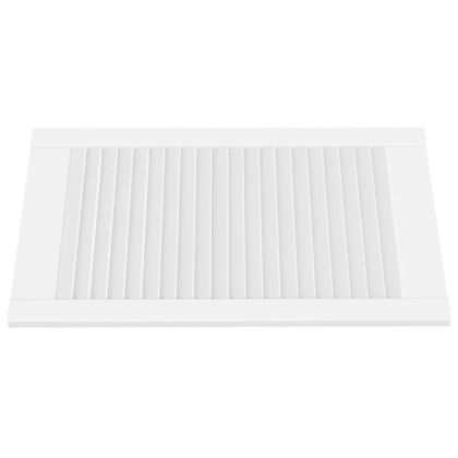 Врати за шкафове с решетен дизайн 4 бр бял 69x39,4 см бор масив