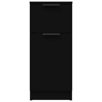 Сайдборд, черен, 30x30x70 см, инженерно дърво