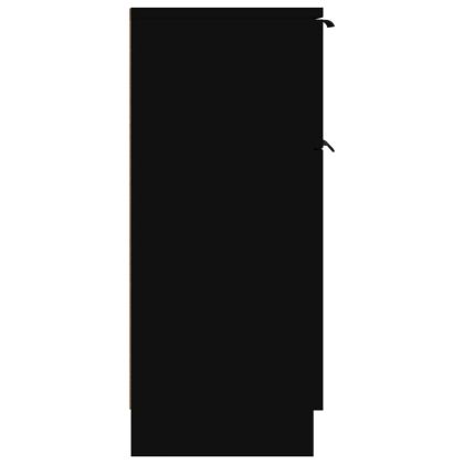 Сайдборд, черен, 30x30x70 см, инженерно дърво