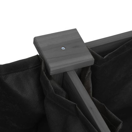 Саксия с вложка сива 203x53x76 см масивна ела