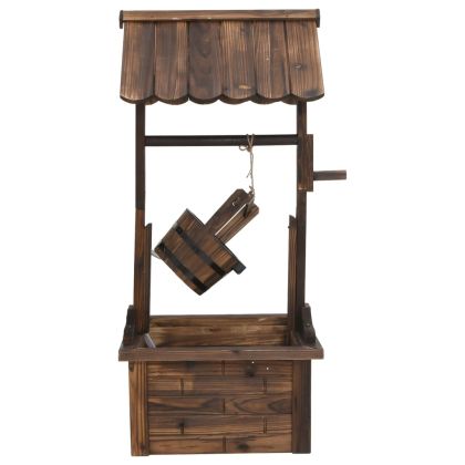 Кладенец фонтан на желанията с помпа 57x50x112 см масивна ела