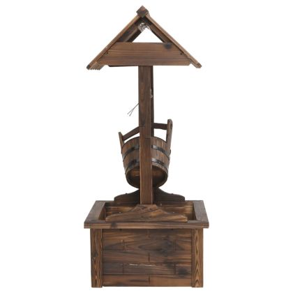 Кладенец фонтан на желанията с помпа 57x50x112 см масивна ела