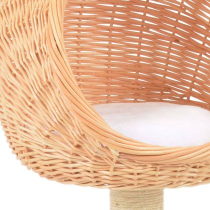 Котешко дърво със сизалени стълбове естествена върба