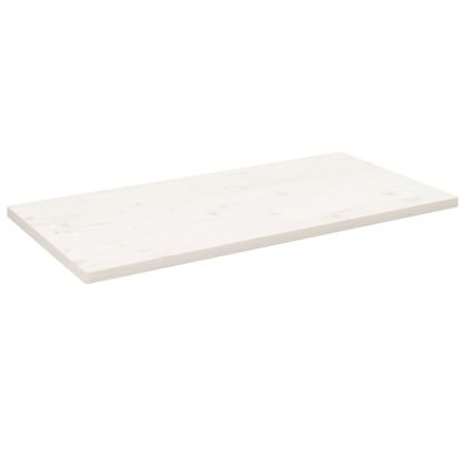 Плот за маса, бял, 100x50x2,5 см, бор масив, правоъгълен