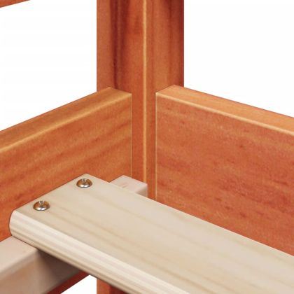 Дневно легло с покрив, восъчнокафяв, 90x200 см, бор масив