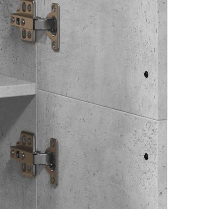 Висок шкаф, бетонно сив, 70x35x180 см, инженерно дърво