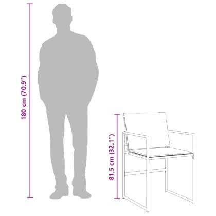 Градински комплект от 15 части, с възглавници, черен, текстилен