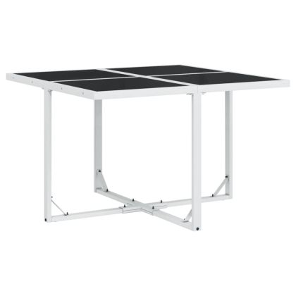 Градински комплект от 5 части, с възглавници, бял, текстилен