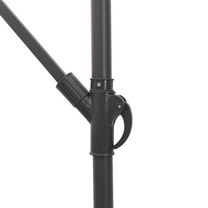 Градински чадър със стоманен прът, кафяв 269x269x235 см