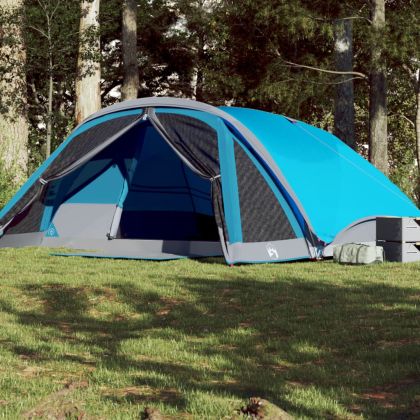 Семейна палатка кабина, 6-местна, синя, водоустойчива