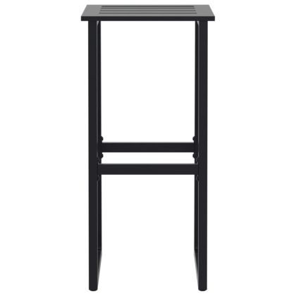 Бар табуретки 4 бр черни 38x38x80 см прахово боядисана стомана