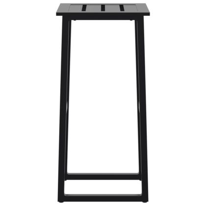 Бар табуретки 4 бр черни 38x38x80 см прахово боядисана стомана