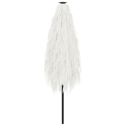 Градински чадър със стоманен прът, бял, 288x288x225 см