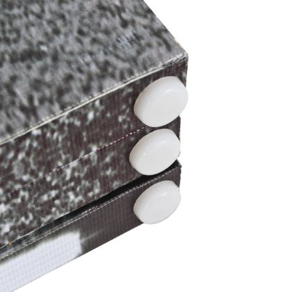 Сгъваем параван за стая, 120x170 см, автобус Лондон, черно-бял