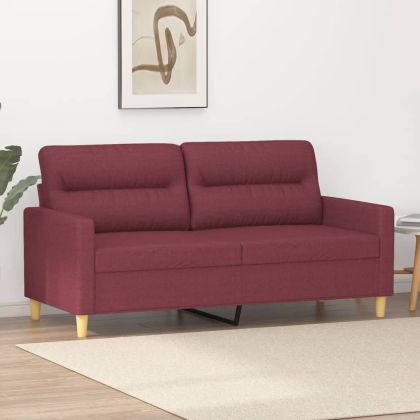 2-местен диван, Виненочервен, 140 см, текстил