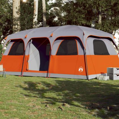 Семейна палатка кабина, 9-местна, сива, водоустойчива