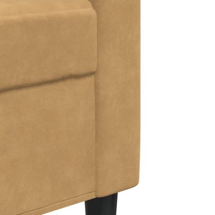 Кресло, кафяво, 60 см, кадифе