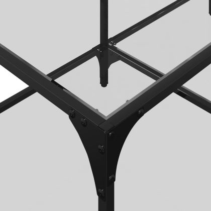 Маса за кафе с прозрачен стъклен плот 98,5x50x40 см стомана