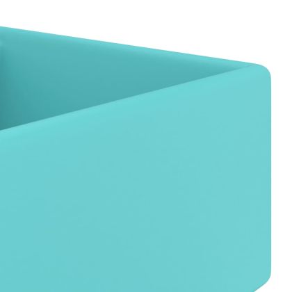 Мивка преливник лукс квадрат светлозелен мат 41x41 см керамика