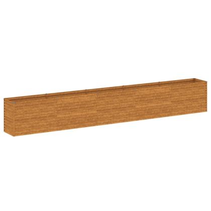 Повдигната градинска леха 482x50x69 см, кортенова стомана