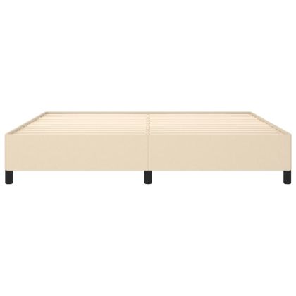 Рамка за легло без матрак, кремава, 200x200 см, плат